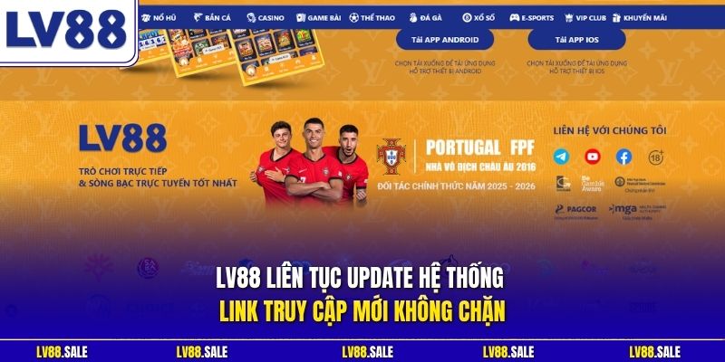 LV88 liên tục update hệ thống link truy cập mới không chặn
